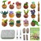 15pcs Succulent Needle Felting Kit for Beginners Adult - DIY Starter Kit with Wool Roving, Felting Mat, Needles, Instructions for Home Decoration Crafts